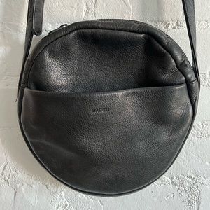 Baggu round leather shoulder bag